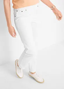 Mid waist jeans met geribde band, straight, bonprix