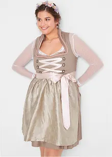 Dirndl met opstaande kraag, knielang (2-dlg. set), bonprix