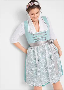 Dirndl met kanten schort, knielang (2-dlg. set), bpc bonprix collection