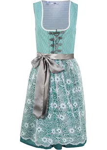 Dirndl met kanten schort, knielang (2-dlg. set), bonprix