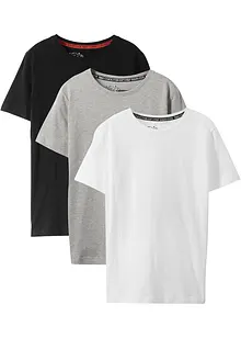 Kinderen basic T-shirt (set van 3) van biologisch katoen, bonprix