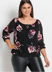 Blouse met tunnelkoordje, bonprix