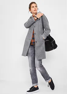 Korte coat in wollen look, in layerlook, bonprix