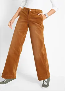 Stretch corduroy broek, wijd, bonprix