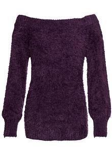 Off shoulder tui met een effectvol patroon en lange mouwen Off shoulder tui met een effectvol patroon en lange mouwen