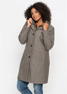 Korte coat in wollen look, in layerlook, bonprix