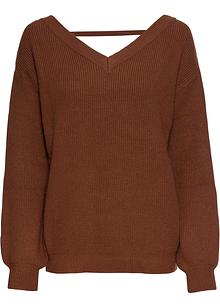 Volumineuze oversized gebreide trui met geribde details Volumineuze oversized gebreide trui met geribde details