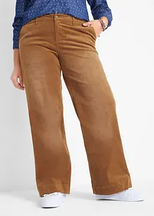 Stretch corduroy broek, wijd, bonprix