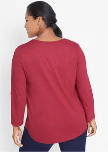 Katoenen henley shirt met knoopsluiting, bonprix