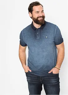 Piqué poloshirt in gewassen look, korte mouw, bonprix