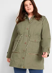 Katoenen parka in utility stijl, halflang, bonprix