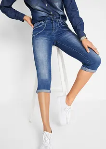 Mid waist cropped jeans, straight, bonprix