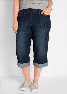 Stretch cargo jeans, mid waist, bonprix