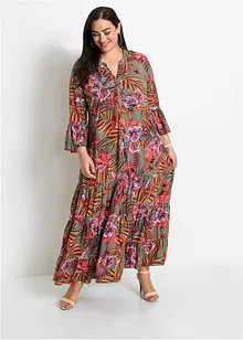 Gedessineerde maxi jurk van soepele viscose, bonprix