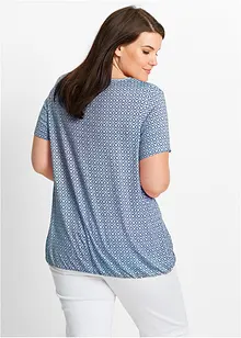 Shirt met elastiek, korte mouw, bonprix