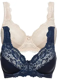 Minimizer bh met gewatteerde bandjes (set van 2), bonprix