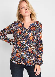 Shirt tuniek met print, lange mouw, bonprix