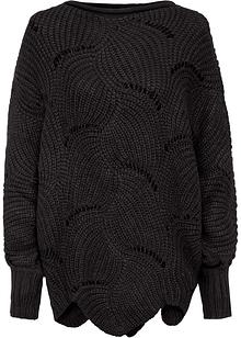 Mooie trui in ribgebreide look met een asymmetrische Mooie trui in ribgebreide look met een asymmetrische
