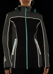 Softshell jas met reflecterende details, waterafstotend, bonprix