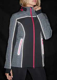 Softshell jas met reflecterende details, waterafstotend, bonprix