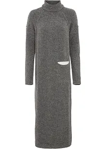 Gebreide jurk met een col, bonprix