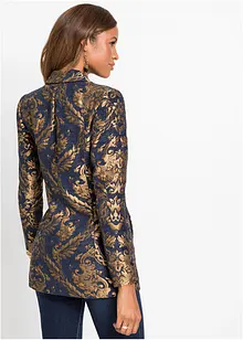 Korte coat van gouden jacquard, korte maten, bonprix