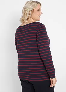 Longsleeve met boothals (set van 2), bonprix