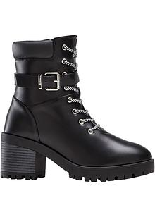 Modieuze veterboots met een charmant design zwart Modieuze veterboots met een charmant design zwart