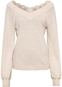 Off shoulder tui met een effectvol patroon en lange mouwen Off shoulder tui met een effectvol patroon en lange mouwen
