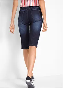 Stretch jeans bermuda met omslag, bonprix