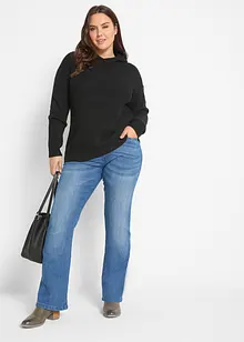 Mid waist stretch jeans, bootcut, bonprix