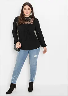 Longsleeve met kant, bonprix