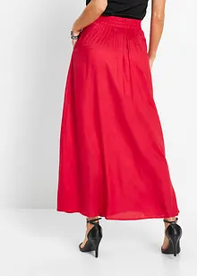 Viscose maxi rok met comfortband en strikkoordjes, bonprix