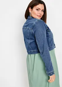 Denim bolero met parels, bonprix