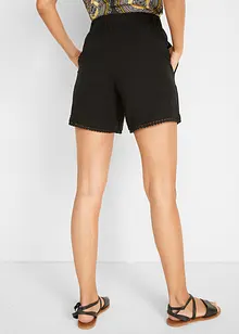 Jersey short met comfortband en kant, bonprix