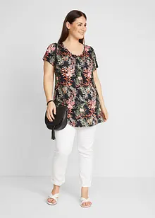 Shirt met biezen van viscose, bonprix