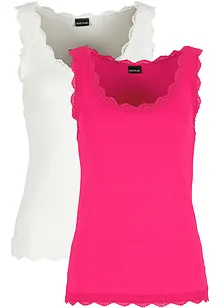 Top met kant (set van 2), bonprix