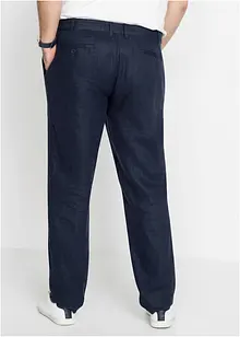 Regular fit linnen chino met comfortband, straight, bonprix