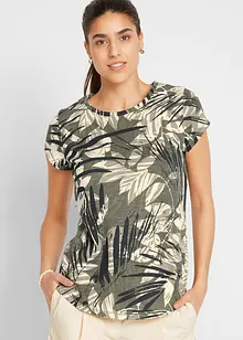 Katoenen shirt met print en minimouwen, bonprix