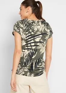 Katoenen shirt met print en minimouwen, bonprix