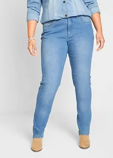 Stretch jeans mid waist, straight, bonprix