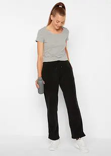 Fleece broek, straight, bonprix