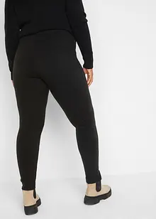 Geribde thermo legging met geribde band, bonprix