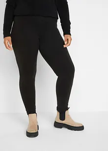 Geribde thermo legging met geribde band, bonprix