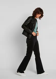 Flared stretch corduroy broek met high-waist comfortband, bonprix