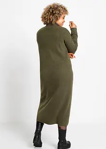 Gebreide jurk met een col, bonprix