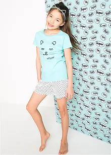 Meisjes shortama van biologisch katoen (2-dlg. set), bonprix
