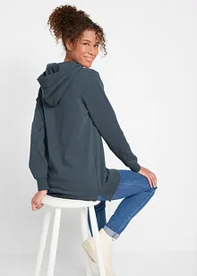 Trendy sweater met statement print en capuchon, bonprix