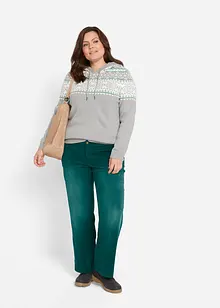 Stretch corduroy broek, wijd, bonprix