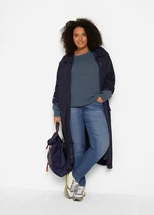 Gebreide trui met structuur in een katoenmix, bonprix